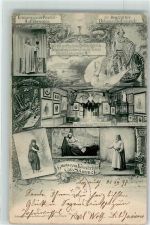 W8580 Bayreuth Künstlerheim Cafe Sammet Wagnerkneipe mit Ludwig II AK Wagner, R. 1898