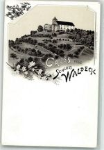 34513 W3544 Waldeck , Hess Lithographie Vorläufer Schloß Waldeck