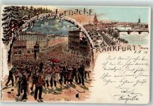 W6000 Frankfurt am Main Silvesternacht auf der Zeil Zwerg Winterlitho 1899