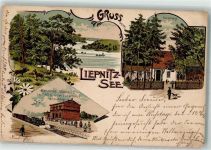 16321 O1280 Bernau b Berlin 1902 Lithographie Liepnitz-See Bahnhof Wandlitz Forsthaus Hirsch