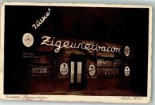 10115 W1000 Charlottenburg 1943 Foto AK Gasthaus Zigeunerbaron Nacht Reklame Feldpost WK II