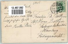 21217 W2105 Eddelsen 1910 Gebrauchsspuren Posthilfstelle