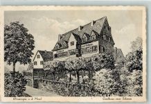 56333 W5406 Winningen , Mosel - Gasthaus zum Schwan Zeichnung Neujahreskarte