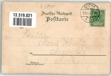 99867 O5800 Gotha , Thür 1899 Gebrauchsspuren Vergnügunslokal Park-Pavillon Saal Garten Rosen Lithographie