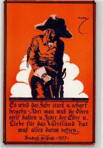 Spruch Patriotik WK I Adel Friedrich der Große 1918 Künstlerkarte