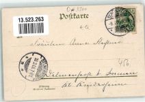39218 O3300 Schönebeck Elbe 1906 Lithographie Breiteweg Rathaus Bahnhof