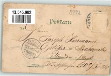 93437 W8492 Furth i Wald 1898 Lithographie Festzug Drachenstich Reiter Trommler