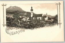 83730 W8165 Elbach , Kr Miesbach Lithographie Pfarrkirche St. Andreas