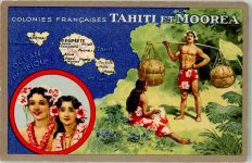 Moorea KEINE AK Tracht Informationskarte