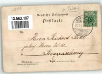 38315 W3342 Hornburg , Kr Wolfenbüttel 1899 Gebrauchsspuren Lithographie Am Markt Burgruine Alte Hornburg Bahnhof Kriegerdenkmal