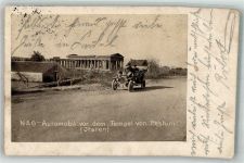 NAG Automobil vor dem Tempel von Pestum Italien Auto