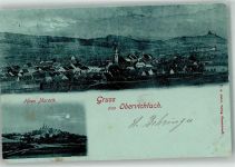 92526 W8474 Oberviechtach 1899 Mondschein Haus Murach Kirche St. Johannes der Täufer