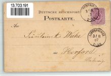 33175 W4792 Bad Lippspringe BOAKC Vorläufer 1887 sehr selten
