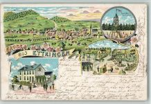56729 W5441 Ettringen , Eifel 1902 BOAKC Aussichtsturm Lithographie