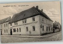 06542 O4702 Allstedt 1921 Foto AK Gasthaus zum goldenen Löwen Emailleschild