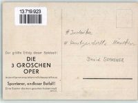 W8000 München sign. David Schneuer Judaika Die 3 Groschen Oper Kunstgeschichte München BOAKC