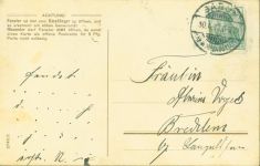 W3320 Barum Liebe Schwalben Ort lt. Stempel Mechanik 1912 Mechanik Klapp AK