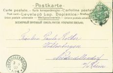W5657 Haan , Rheinl Korkrelief Ort lt. Stempel Schrift auf Silberfolie verblasst Korkkarte 1902