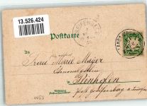 86899 W8910 Landsberg a. Lech 1900 Prägedruck Passepartout Kleeblätter Marienkäfer Mutterturm