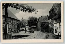 31863 W3256 Brünnighausen , Kr Hameln - Dorfstraße Gasthaus Fachwerkhaus