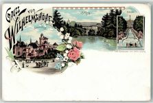34117 W3500 Wilhelmshöhe Lithographie Löwenburg Schloss Octron