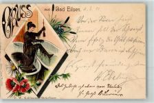 W3064 Bad Eilsen Schlammbad Vorläufer 1901 Lithographie