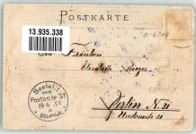 98693 O6300 Ilmenau , Thür 1901 Gebrauchsspuren Prägedruck Wappen Passepartoutkarte