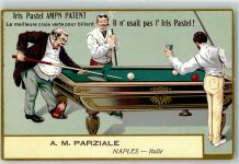 Napoli Werbung Iris Pastel A.M.Parziale Billard