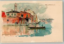 30100 Venezia Lithographie sign. Wielandt, M. Murano