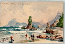 Rio de Janeiro - sign. Lithographie Landpost Poltringen über Herrenberg