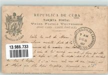 Havanna La Habana 1907 Foto AK Hafen Remember the Maine Briefmarke Bildseite