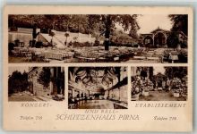 01796 O8300 Pirna 1927 Gebrauchsspuren Gasthaus Schützenhaus großer Bug