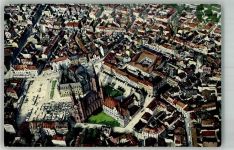 67000 Strasbourg Straßburg Foto AK Fliegeraufnahme Ort lt. Verlag