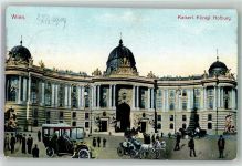 1010 Wien 1. Bezirk, Innere Stadt 1909 Fotomontage AK Auto Kutsche Kaiserl. Königl. Hofburg