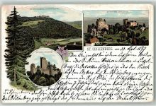 67140 Barr 1897 Gebrauchsspuren St Odilienberg Niedermünster Schloss Landsberg Ottrotter Schlösser Lithographie