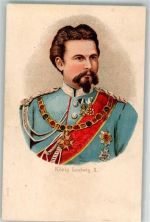 Der König in Generalsuniform Adel Ludwig II Künstlerkarte