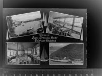 34513 W3544 Waldeck , Hess GLASNEGATIV Trinkhalle zum Grossen Hecht Edersee