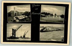 3841 Harderwijk 1952 Gebrauchsspuren Rathaus Hafen