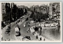 1001 Amsterdam 1954 Foto AK Auto Straßenbahn Rokin