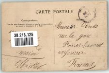 17200 Royan 1909 Foto AK Foncillon Schwimmbad Briefmarke bildseitig