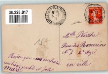 Französisches Bauernpaar beim Abendgebet nach der Feldarbeit Briefmarkensprache 1912 Künstlerkarte