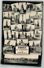 67360 Woerth Wörth an der Sauer 1908 Foto AK Denkmal der Schlachtfelder
