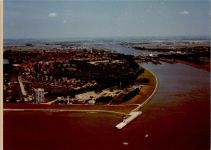 25541 W2212 Brunsbüttel FOTO KEINE AK Einfahrt Nord-Ostsee-Kanal Schleuse Luftaufnahme