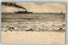26548 W2982 Norderney 1899 - Raddampfer in Küstennähe