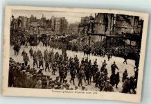 59000 Lille 1916 Foto AK Feldpost WK I Nr, 402 gefangene Engländer Straßenbahn Trümmer