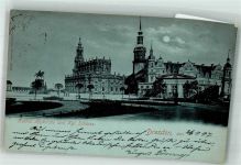 01067 O8000 Dresden 1897 Mondschein Kath. Kirche Schloss