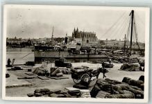 Palma Mallorca Foto AK Hafen Kirche