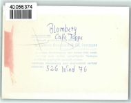 32825 W4933 Blomberg , Lippe FOTO KEINE AK Cafe Tappe
