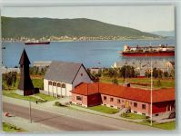 Narvik - Schwedische-Seemanns-Kirche Frachtschiffe