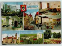 91438 W8532 Bad Windsheim - Frankenland-Klinik Wandelhalle Aufenthaltsraum Speisesaal Kurpark Rathaus Kilians-Kirche Schöner Brunnen AKU2